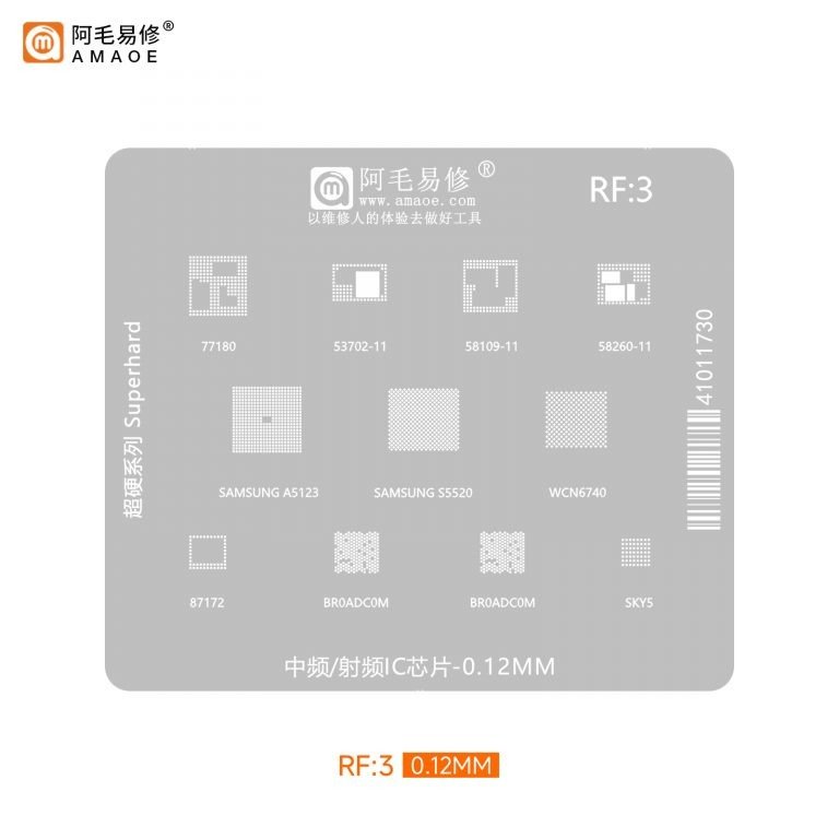 Amaoe RF3 Stencil for IF/RF IC Chip