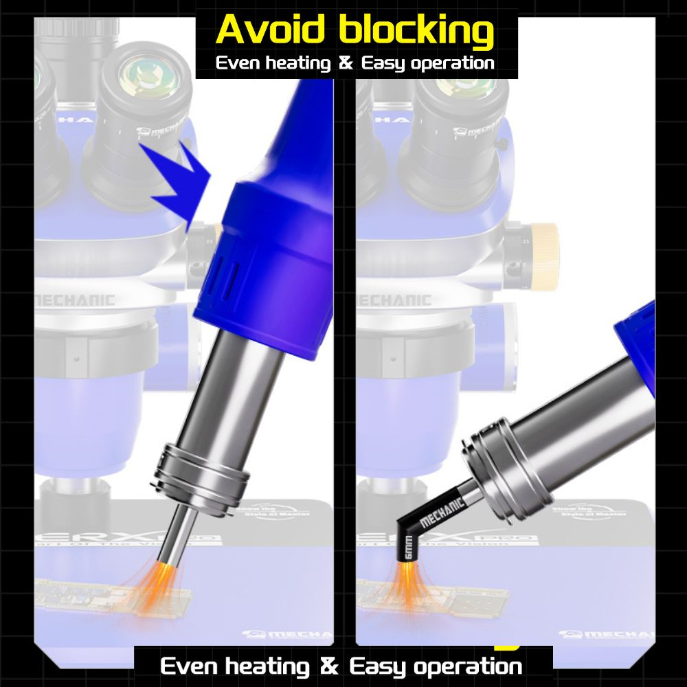 Mechanic 5-in-1 Diagonal Air Gun Nozzle Set for 861DW Hot Air Gun Rework Station