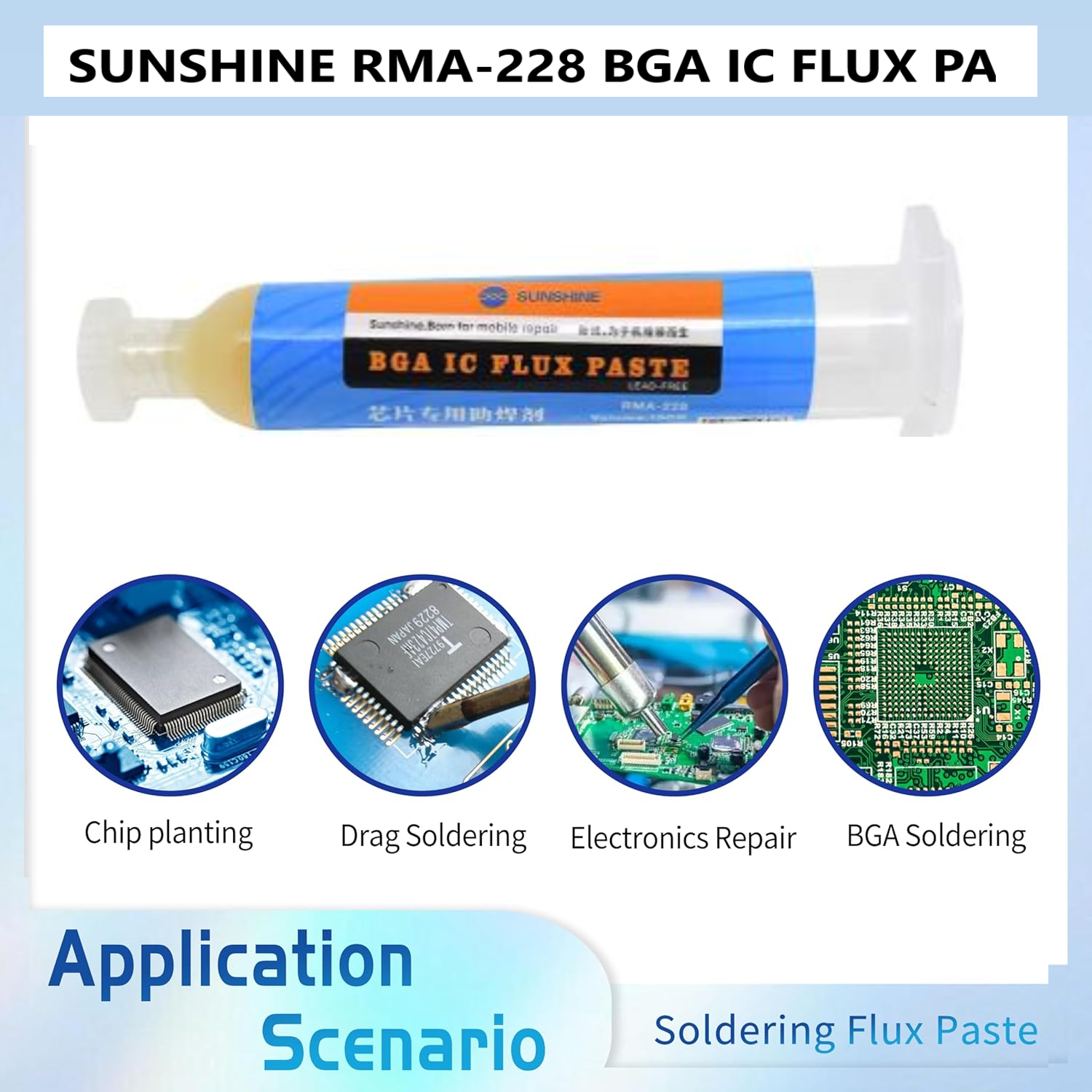Sunshine Rma-228 Bga Ic Flux Paste
