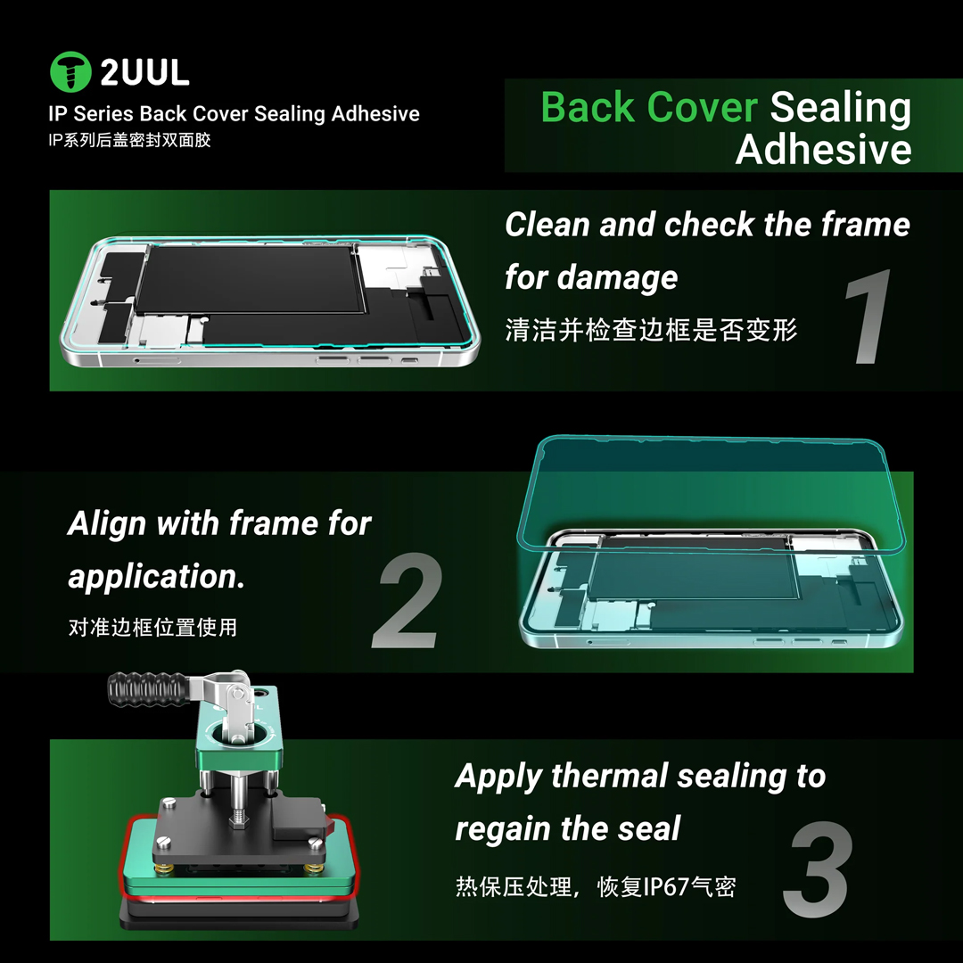 2UUL BA14 Back Cover Sealing Adhesive for iP14 5pcs/Pack