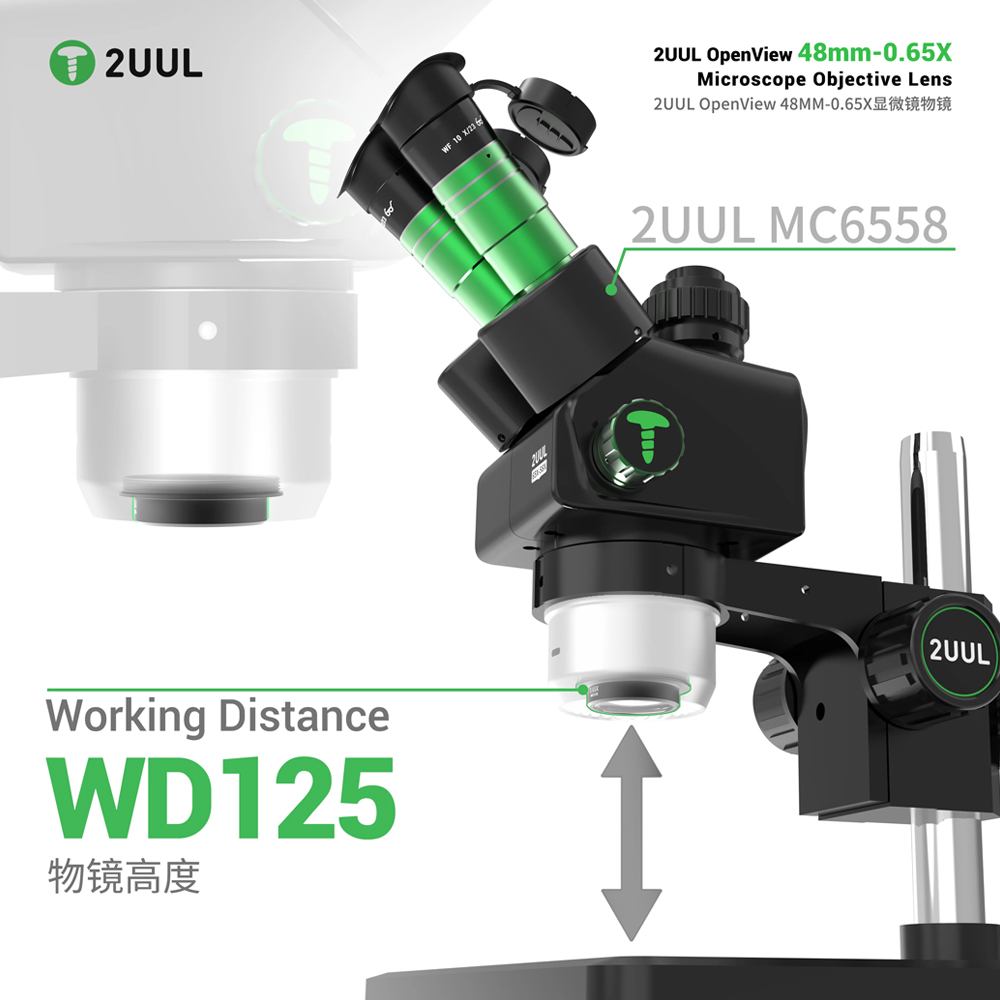 2UUL MS06 OpenView 48mm-0.65X Microscope Objective Lens