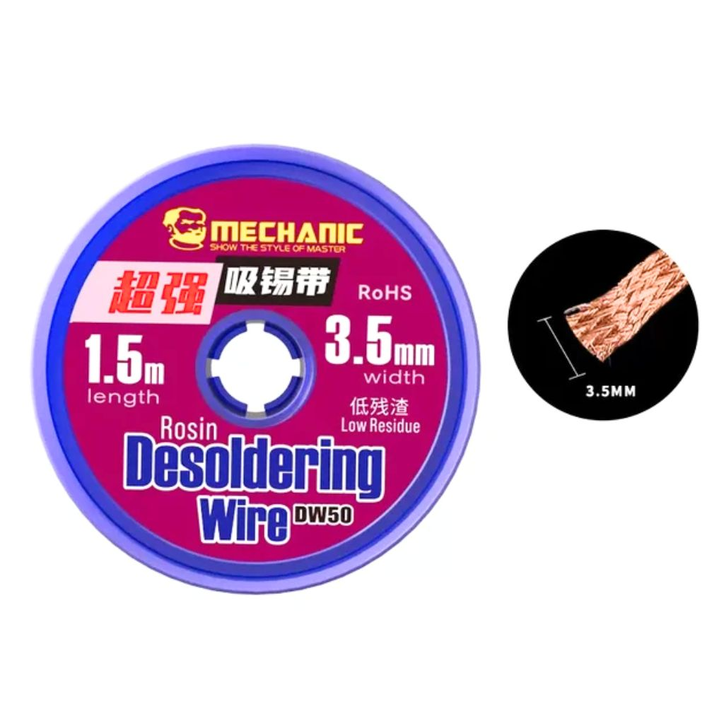 Mechanic DW50 3.5mm*1.5m Desolder Wire 5 Pcs Set for Mobile PCB Board Repair