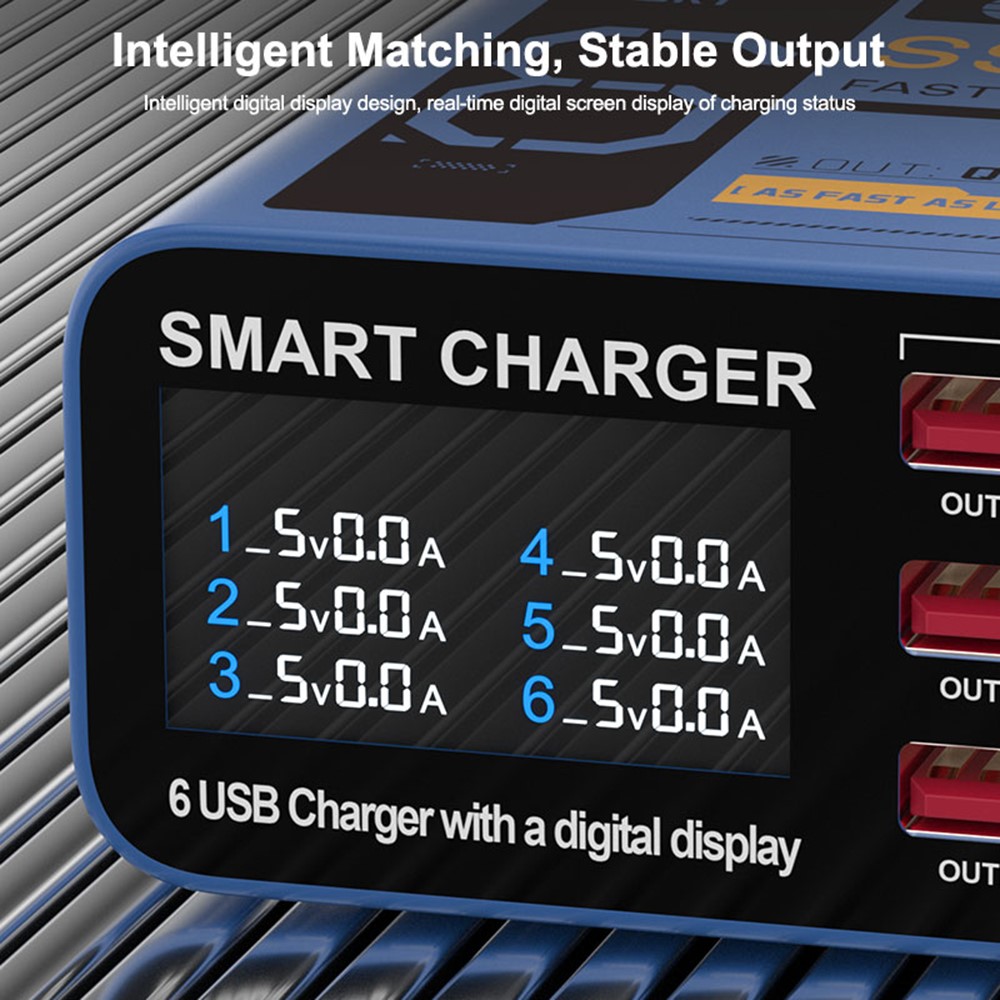 Sunshine SS-304Q Blue 6 Port Usb Charger