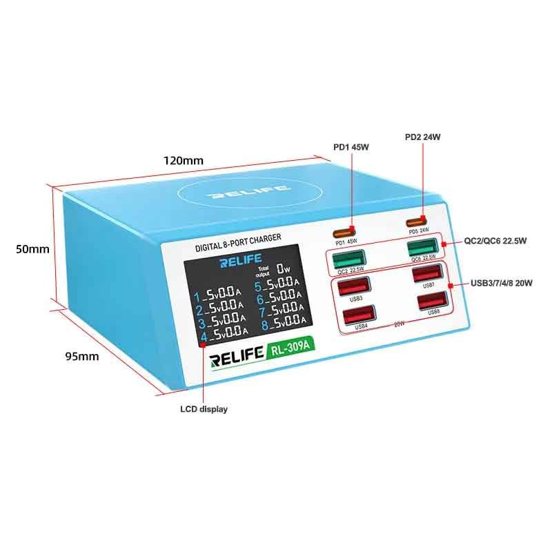 RELIFE RL-309A 8 PORT CHARGER 4