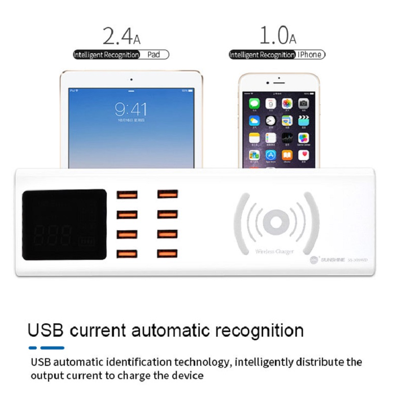 SUNSHINE SS-309WD 8 PORT WIRELESS CHARGER 8