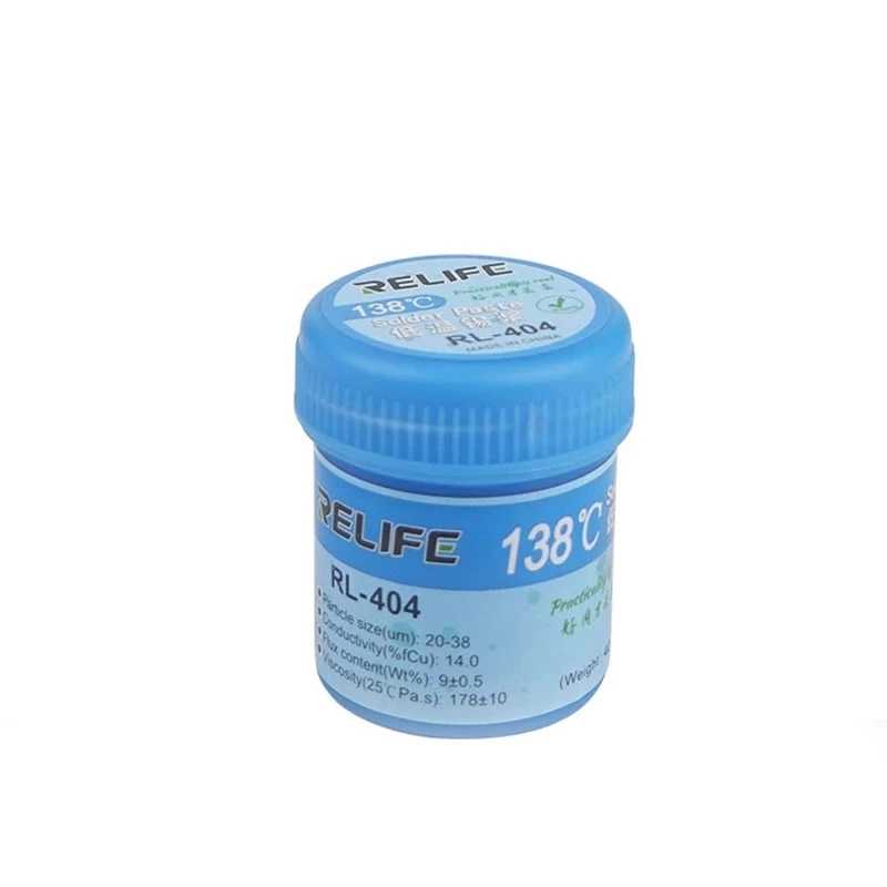 Relife RL-404 40g 138°C Low-Temperature Melting Point Lead-free Tin Paste for Mobile Phone BGA Repair