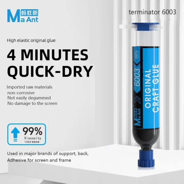 MaAnt 6003 Black Terminator Original Craft Glue (30ML) for Mobile Phone Back Covers / Frames / Screens