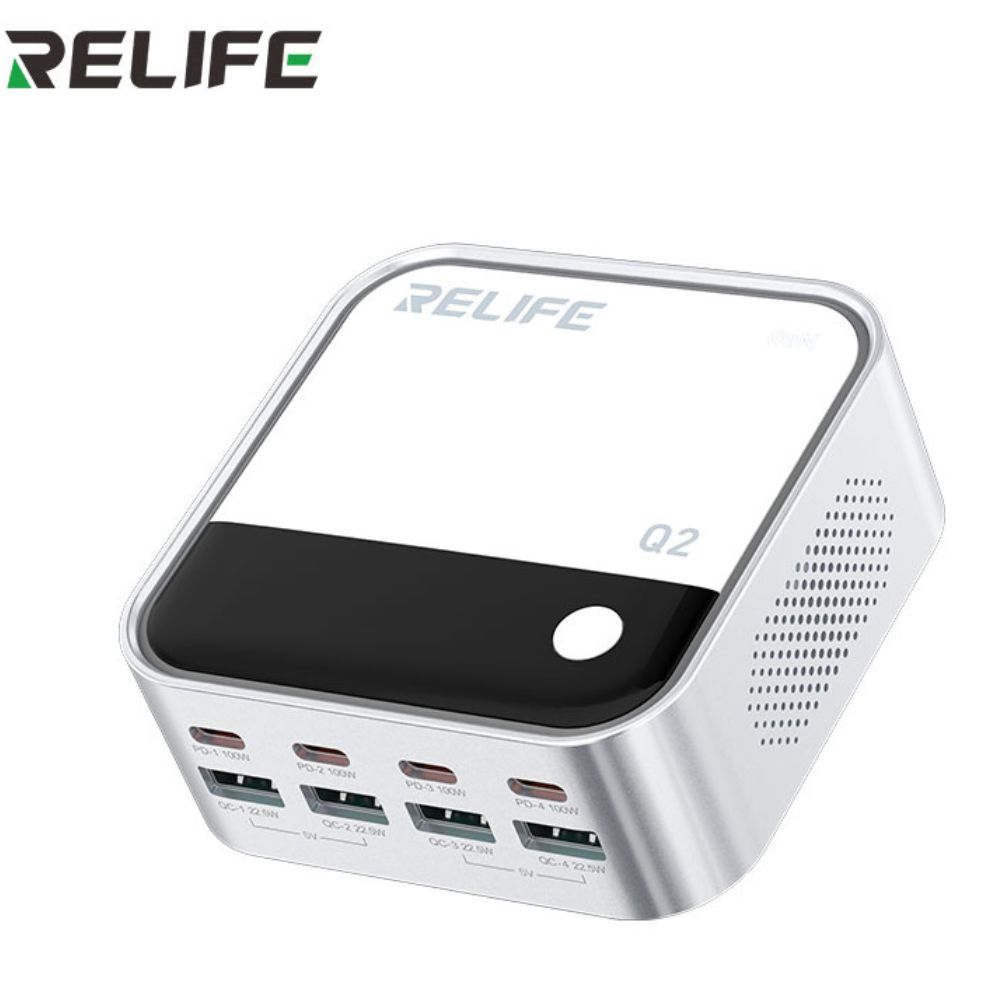 Relife Q2 Grey 120w 8 Port Charger