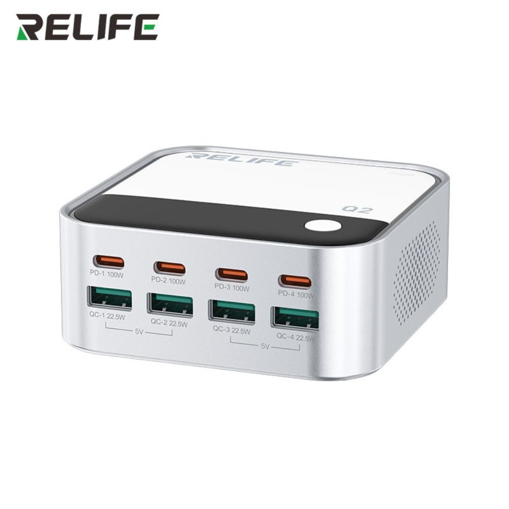 Relife Q2 Grey 120w 8 Port Charger