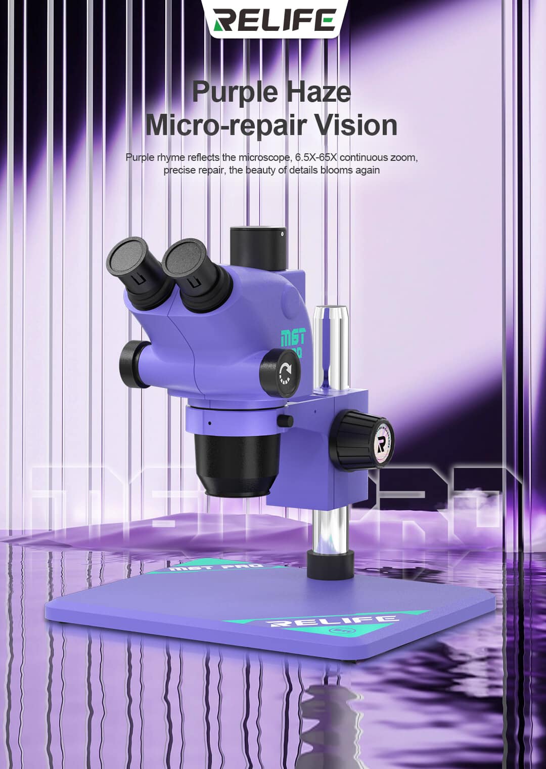 Relife M6t Pro-B11 Purple Microscope