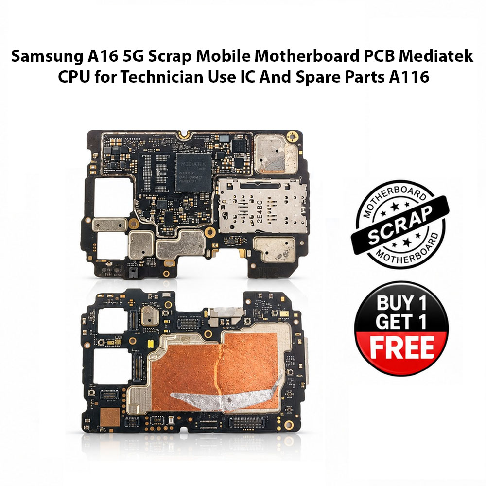 Samsung A16 5G Scrap Mobile Motherboard PCB Mediatek CPU for Technician Use IC And Spare Parts A116