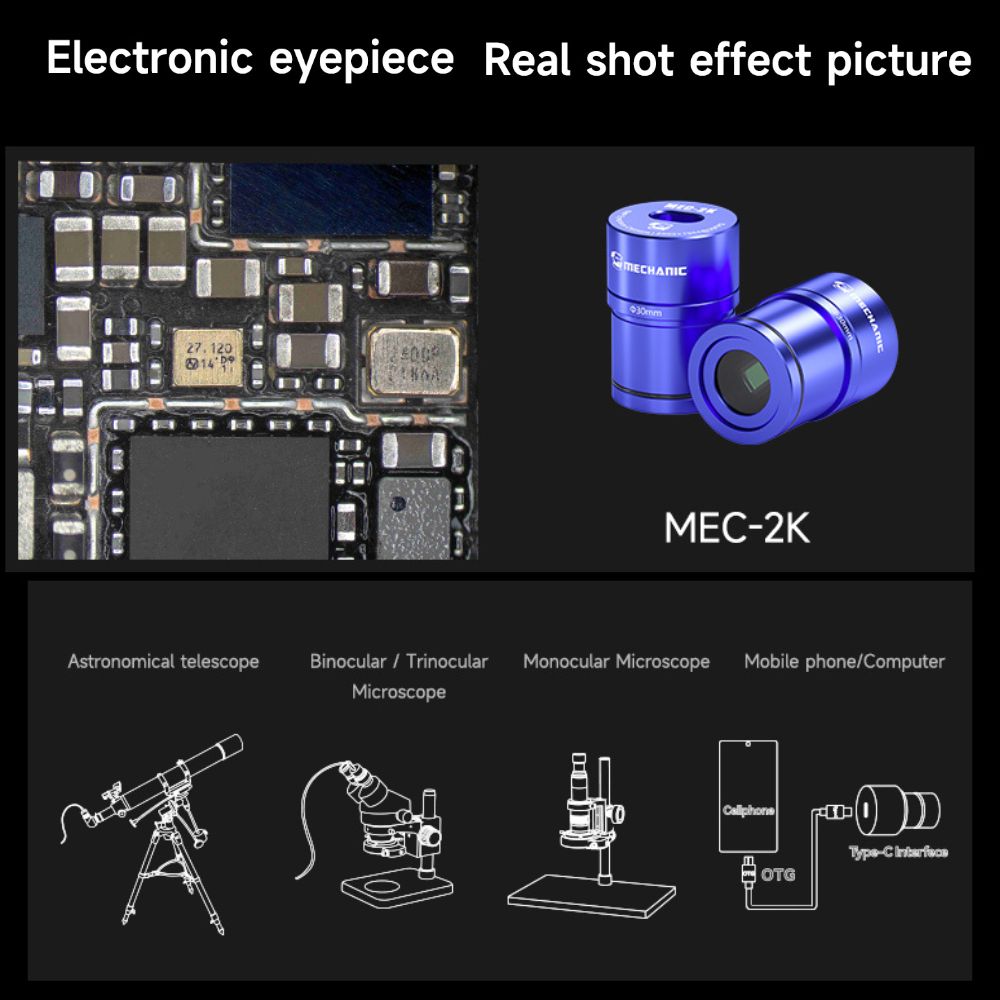 MECHANIC MEC 2K HD Electronic Eyepiece Camera for Stereo Microscope