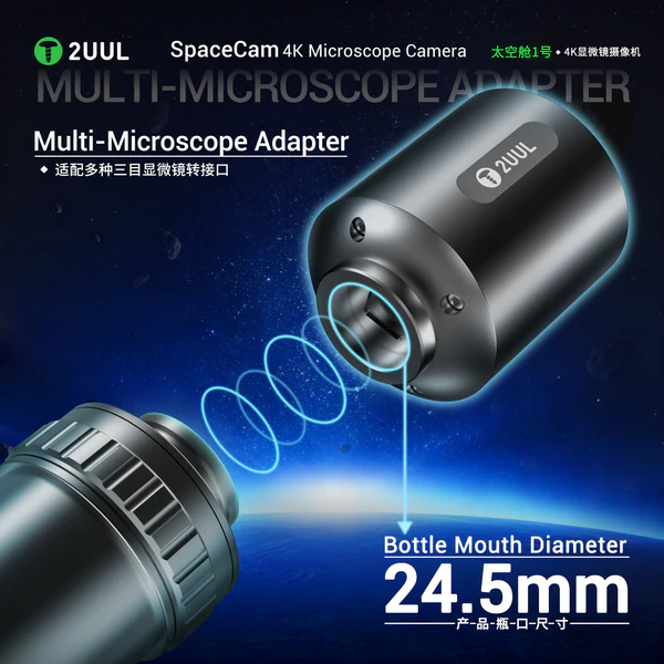 2UUL MS01 SpaceCam 4K Microscope Camera (Green)