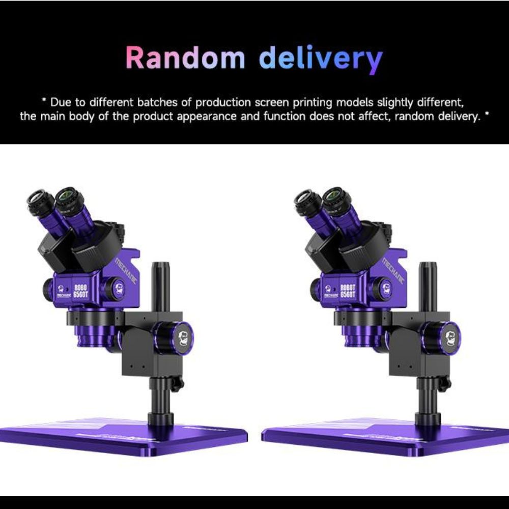 Mechanic Robot 6560T-B11 Trinocular Stereo Microscope With 0.5X Lence