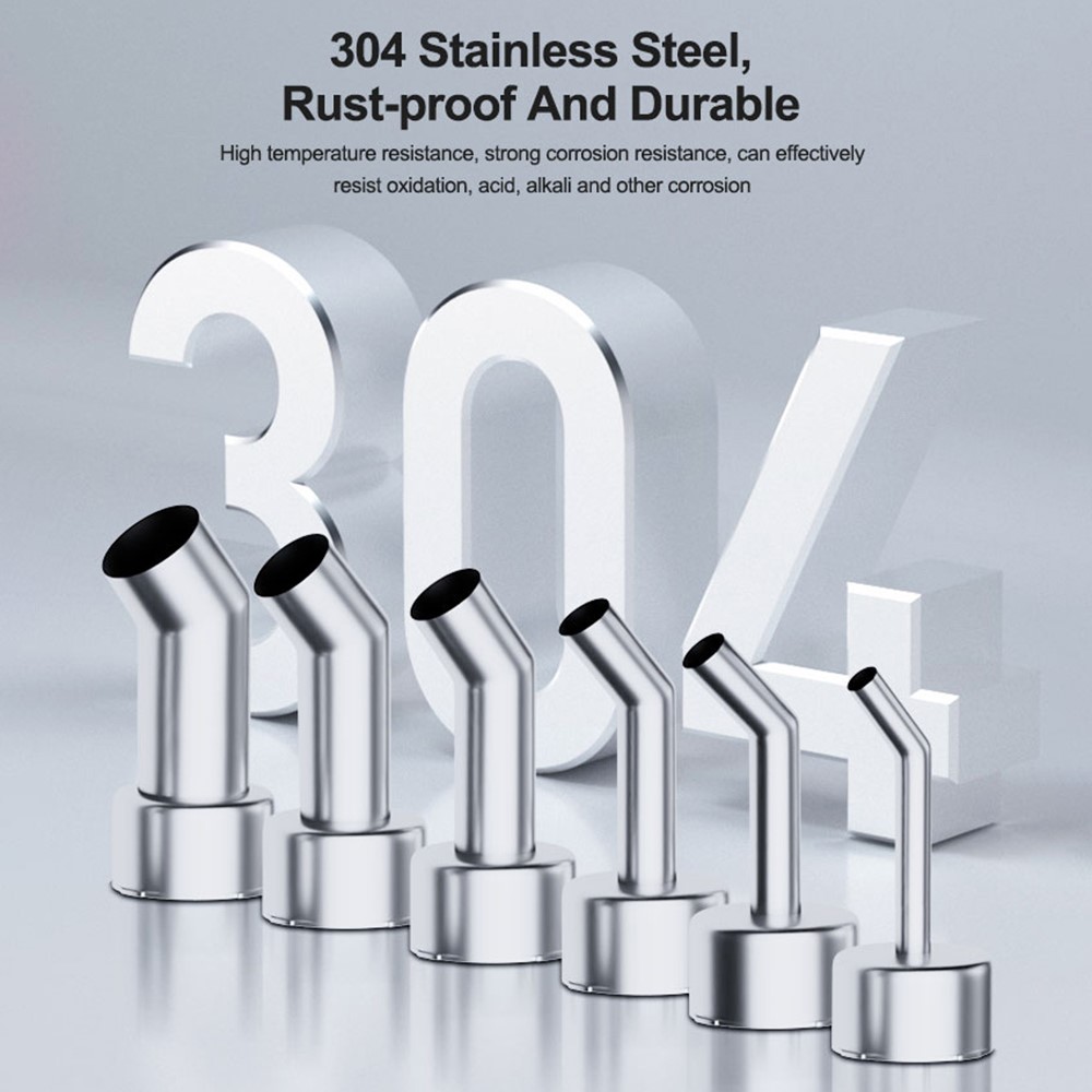 RELIFE 858 Series 4mm 45 Degree Oblique Stainless Steel Curved Hot Air Gun Nozzle