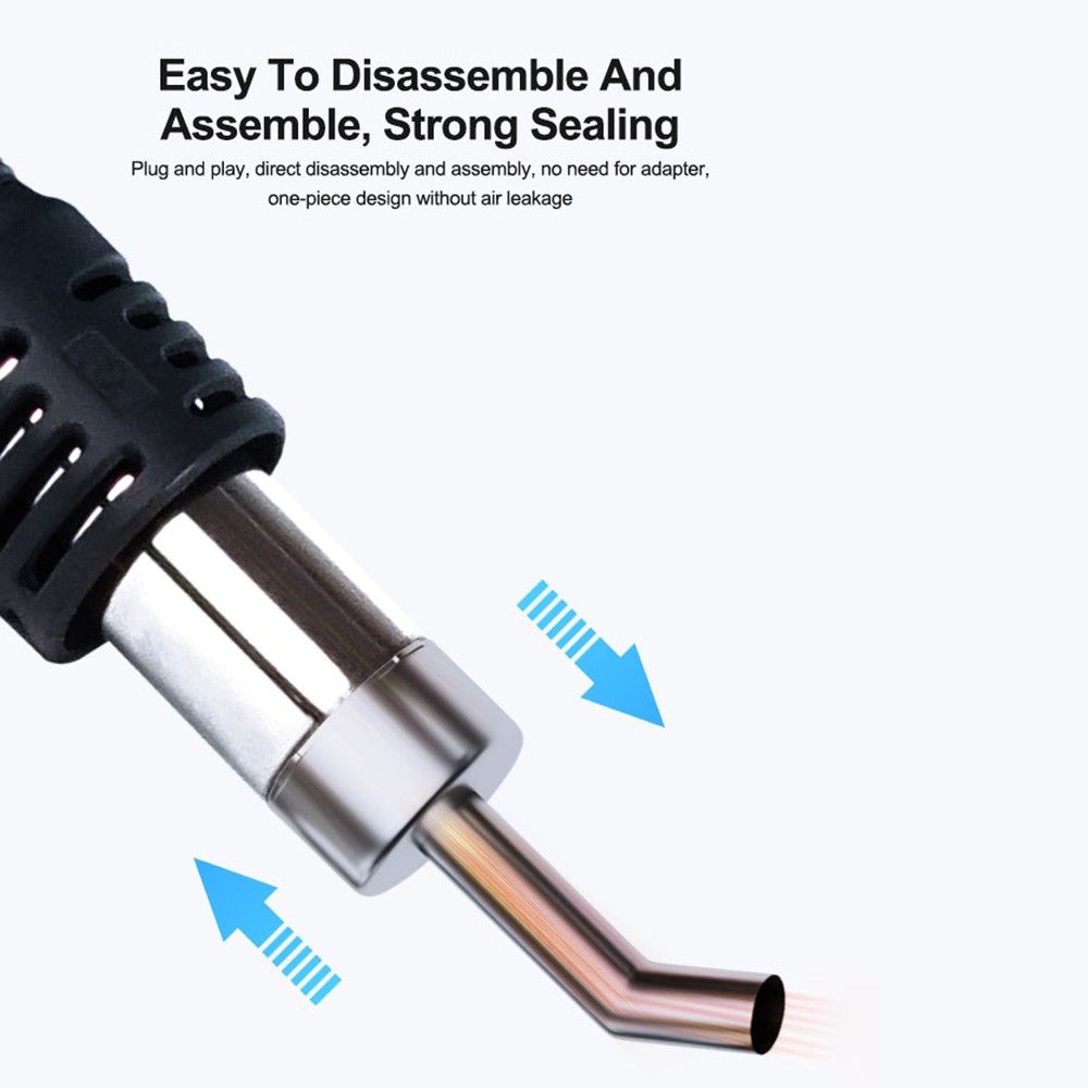 RELIFE 861 Series 4mm 45 Degree Oblique Stainless Steel Curved Hot Air Gun Nozzle