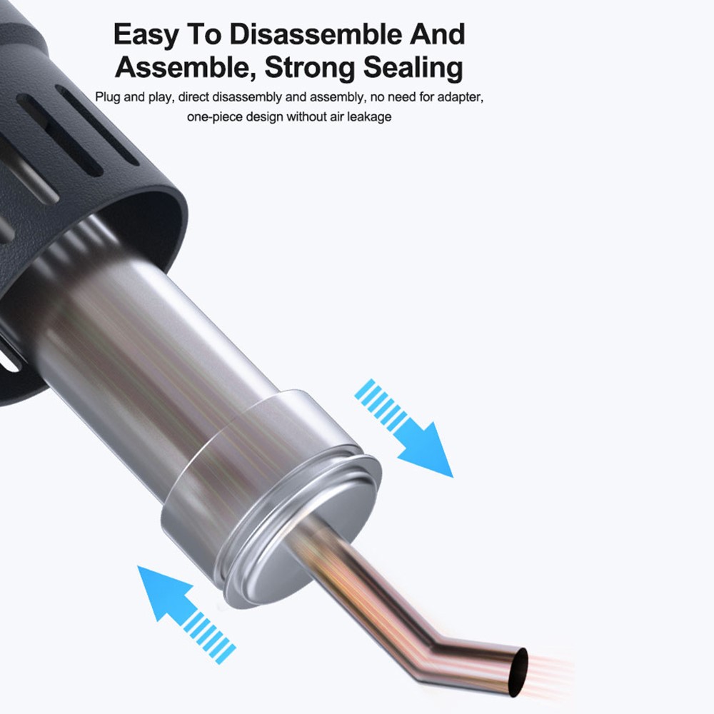 RELIFE 861 Series 12mm 45 Degree Oblique Stainless Steel Curved Hot Air Gun Nozzle