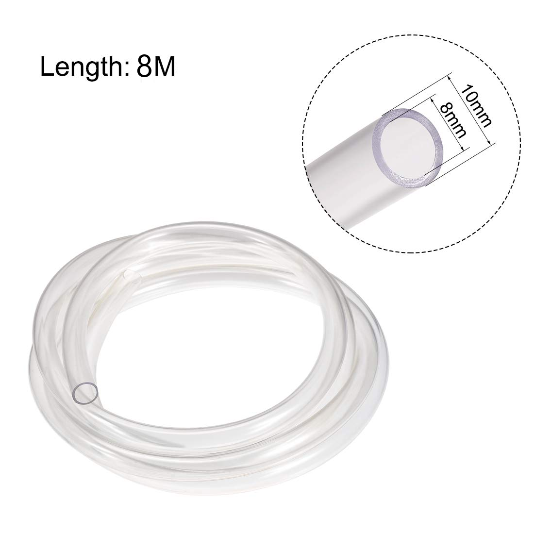 2 Meter 8mm Transparent Pipe