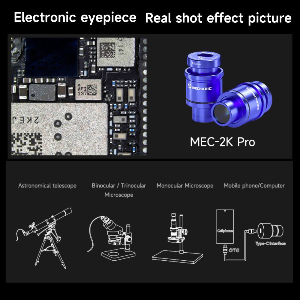 MECHANIC MEC 2K PRO HD Electronic Eyepiece Camera for Stereo Microscope