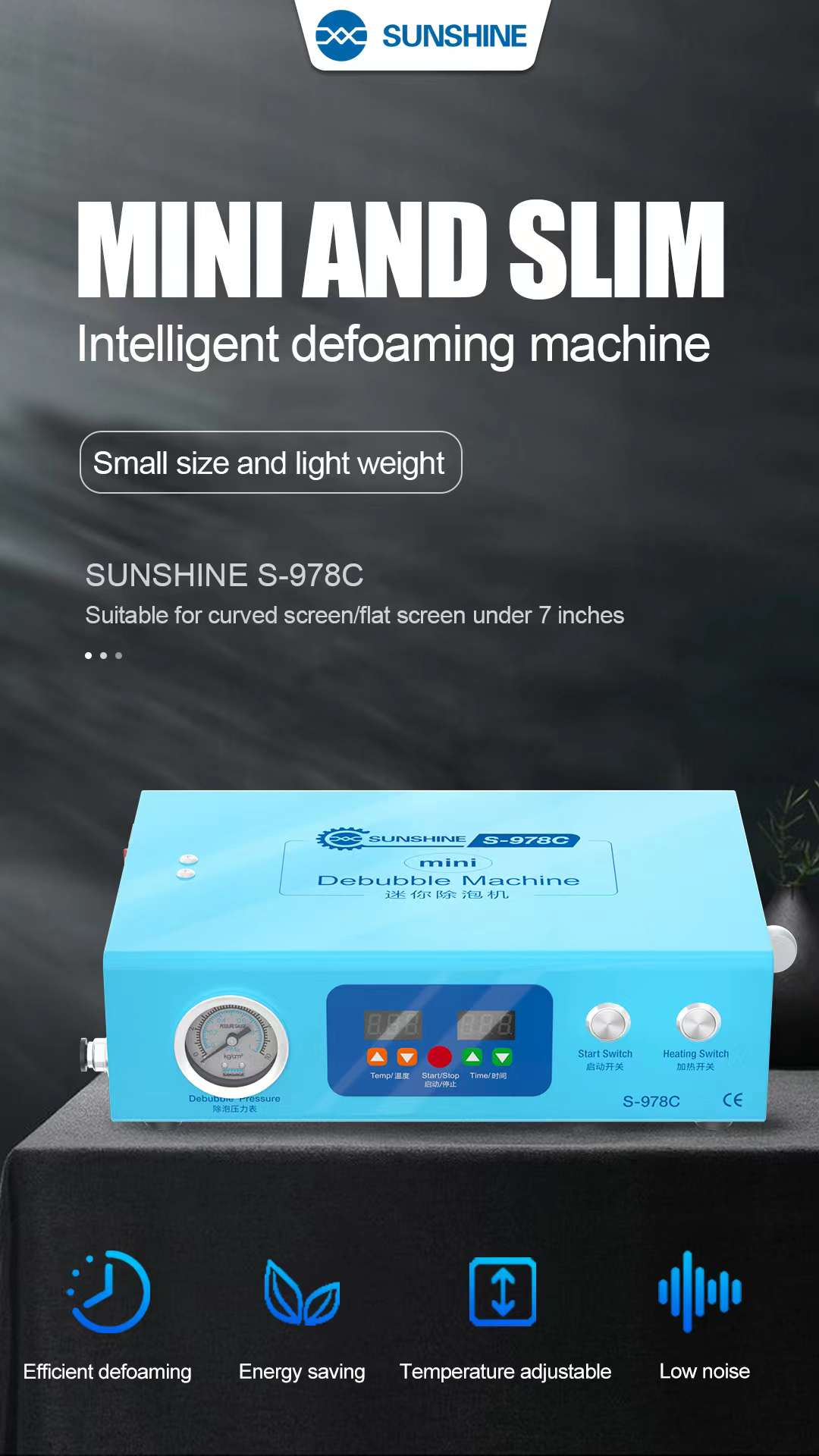 SUNSHINE SS-978C MINI DEFOAMING MACHINE 1