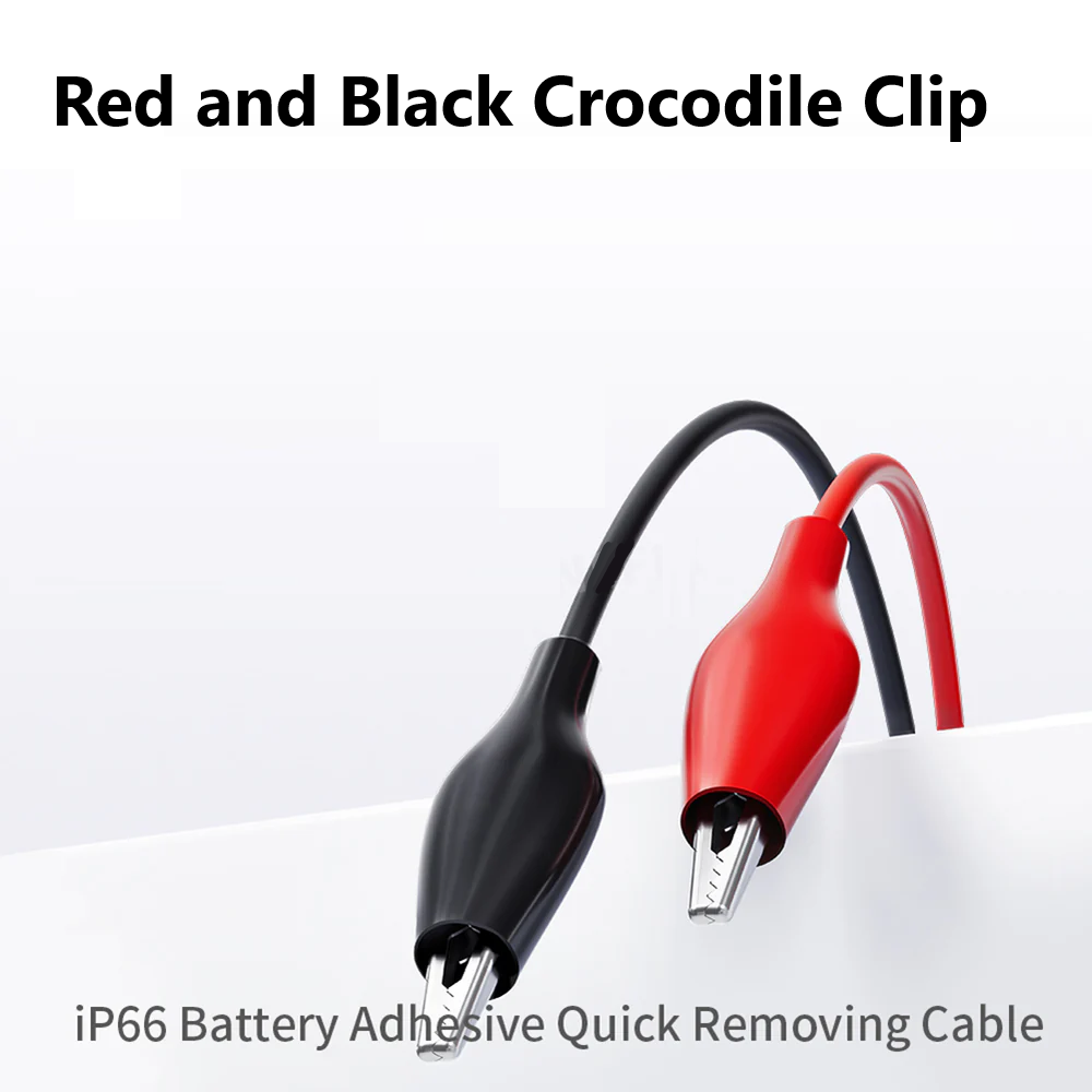 Mechanic iP16 Plus Battery Quick Disassembly Adhesive Cable length 100cm 9V, Type-C Red and Black Crocodile Clip 