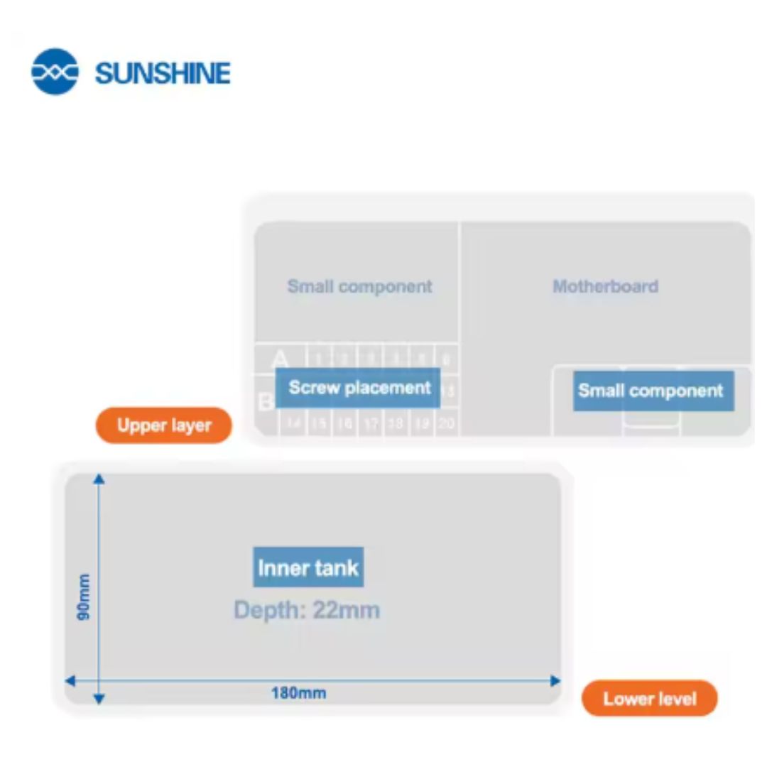 Sunshine SS-001A Pro Multi-function Mobile Phone Motherboard Double-layer Storage Box