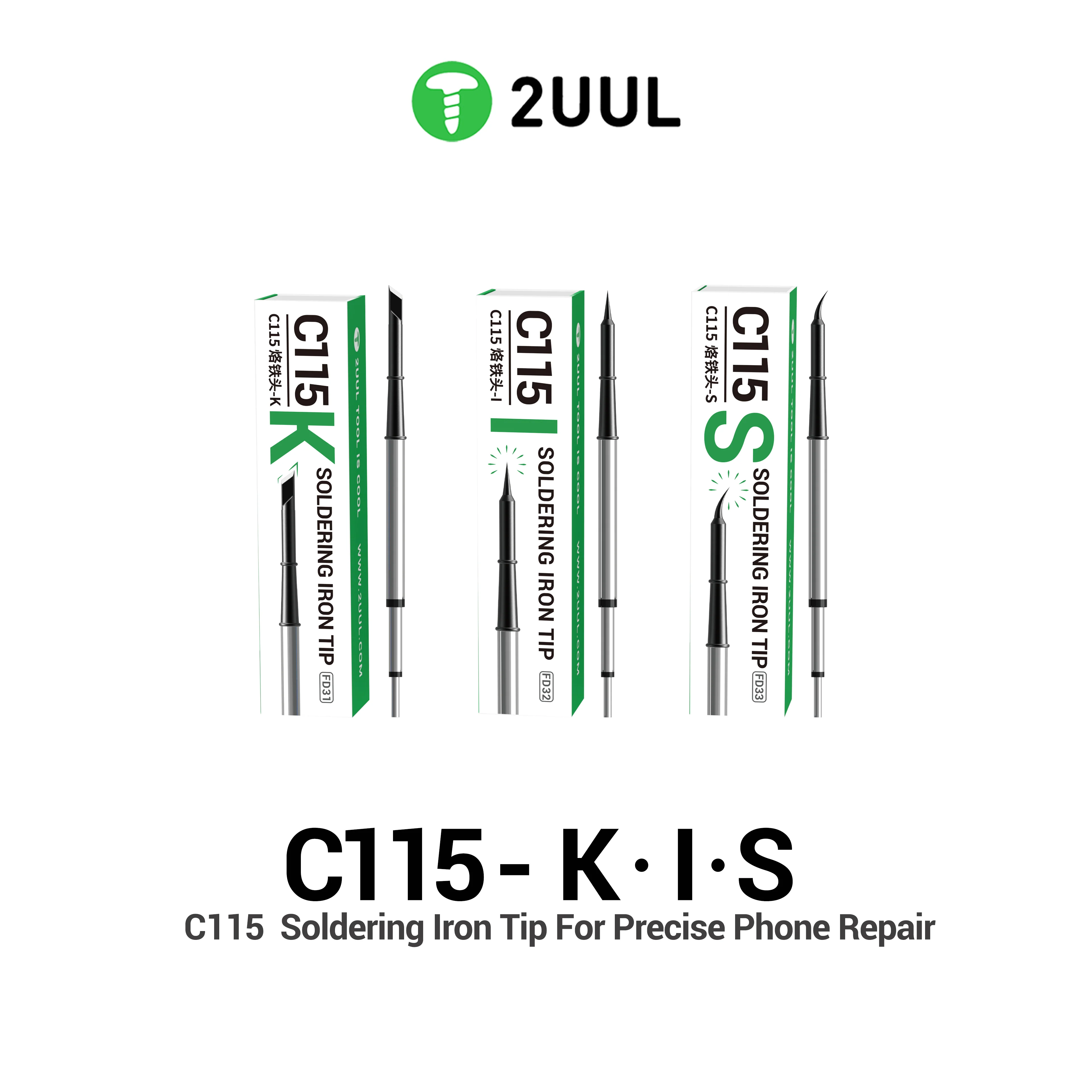 2UUL FD31 K Soldering Iron Tip for C115 Soldering Station