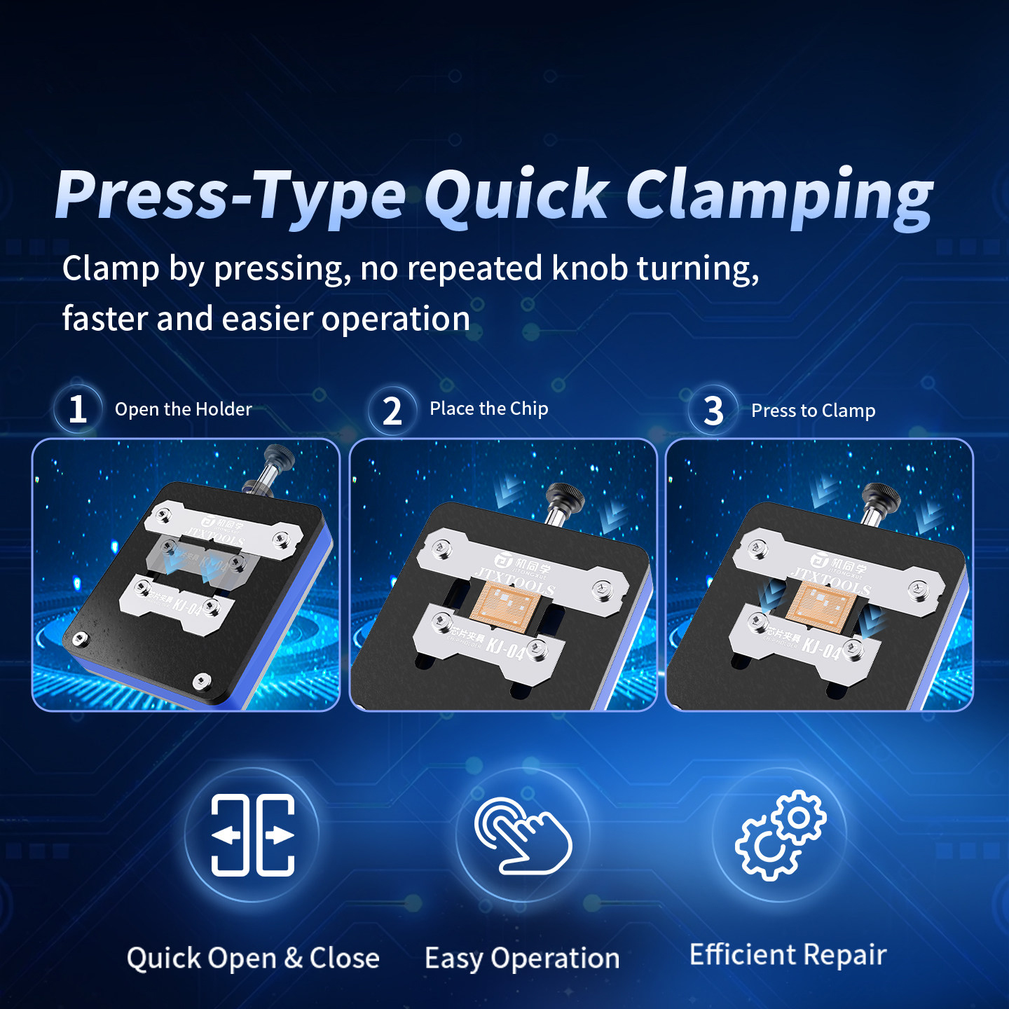 JTX KJ-04 Universal Press-type Quick Chip Holder