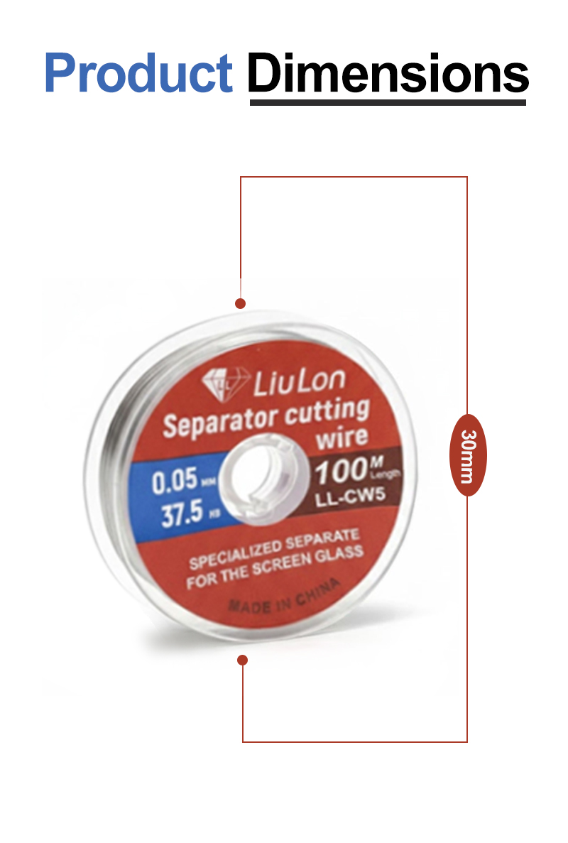 LIULON LL-CW5 0.05 100M Separator Cutting Wire