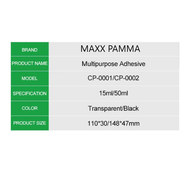 MAXXPAMMA CP-0002 (50ML) BLACK ADHESIVE