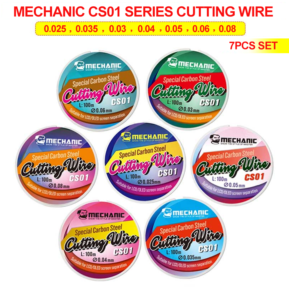 MECHANIC CS01 SERIES CUTTING WIRE 7PCS SET ( 0.025, 0.035, 0.03, 0.04, 0.05, 0.06, 0.08 MM)