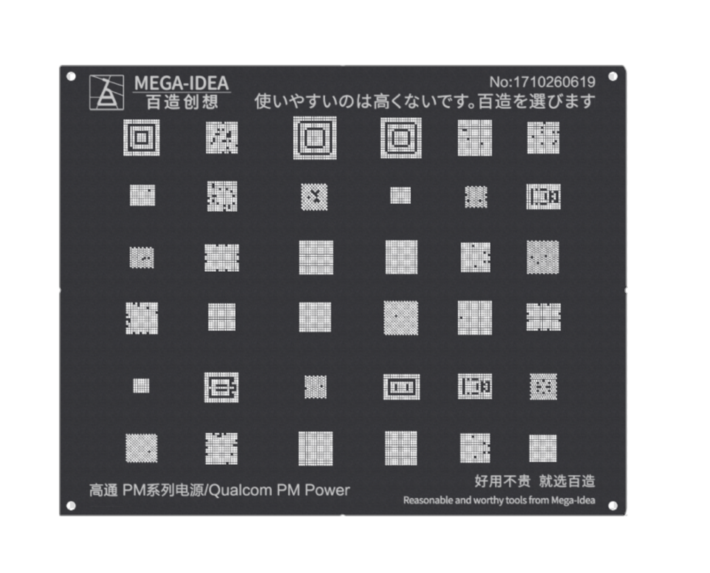 MEGAIDEA QL20 BLACK STENCIL FOR PM POWER AKINFOTOOLS