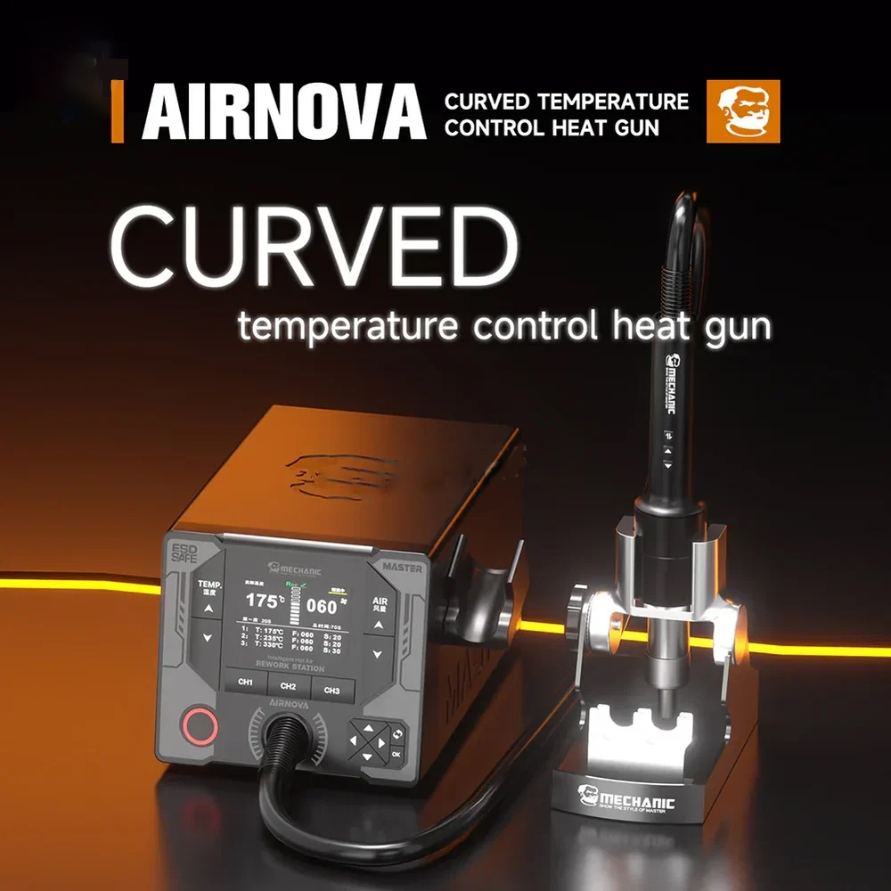 Mechanic Air Nova 1200W Curved Temperature Control Hot Air Gun Rework Station