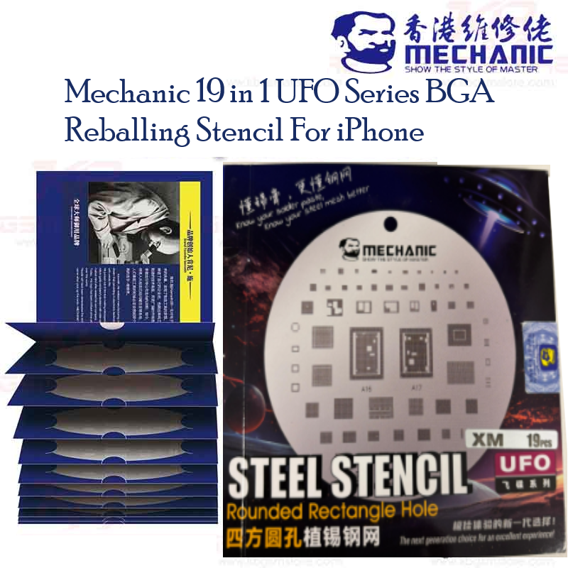 Mechanic UFO Xiaomi Composite 19Pcs Stencil Set For Xiaomi Series BGA Reballing Kit