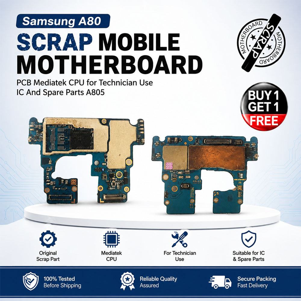 Samsung A80 Scrap Mobile Motherboard PCB Mediatek CPU for Technician Use IC And Spare Parts A805