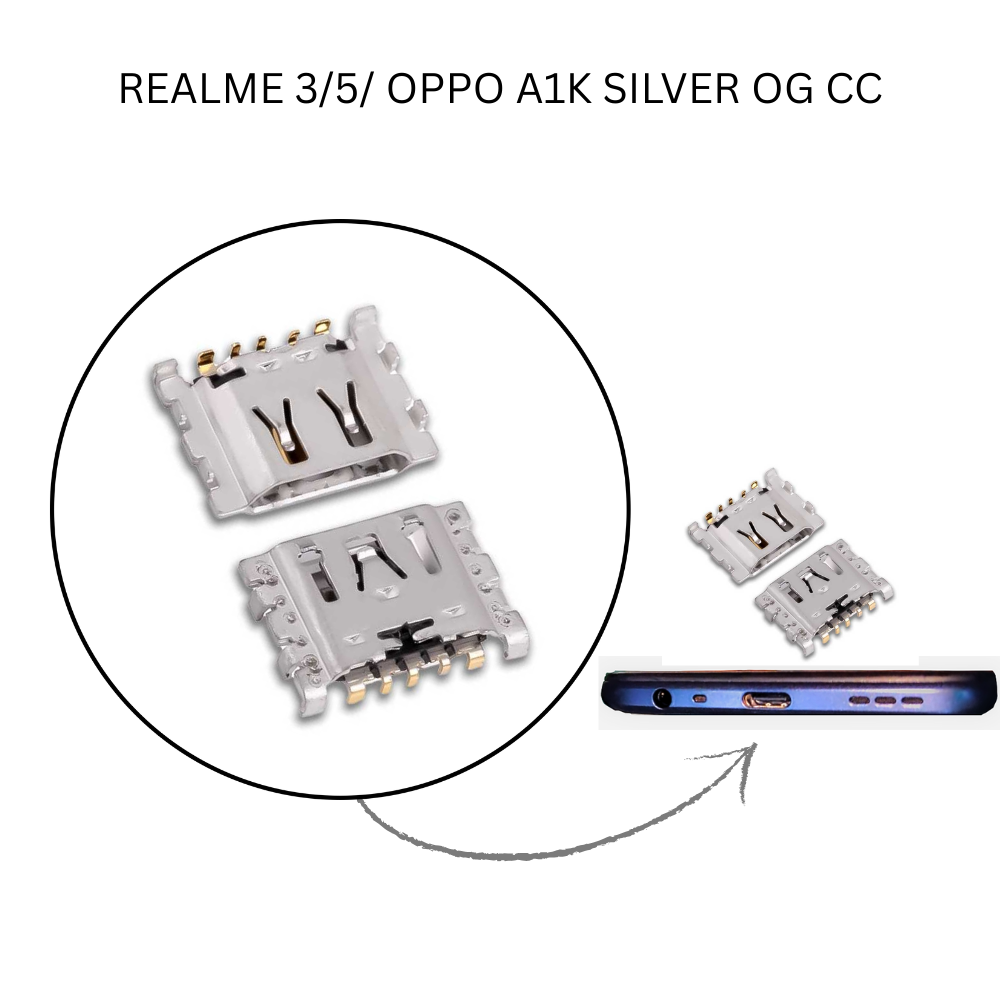 REALME 3/5/ OPPO A1K SILVER OG CC