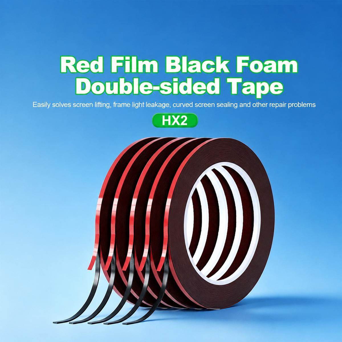 RELIFE HX2 3MM 10M Red Cushion Sealing Double-sided Tape (5roll/Box)