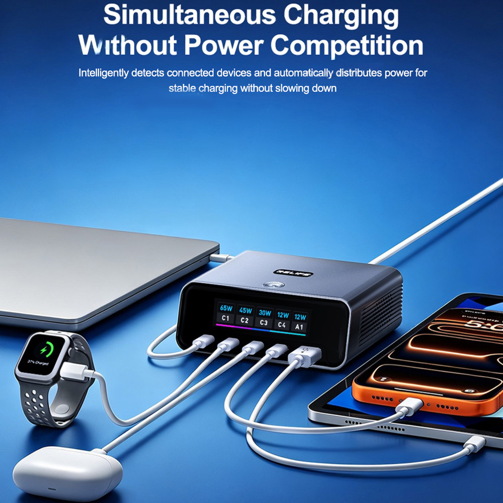 RELIFE Q8 Black 165W Gan Intelligent Multi-port Charger