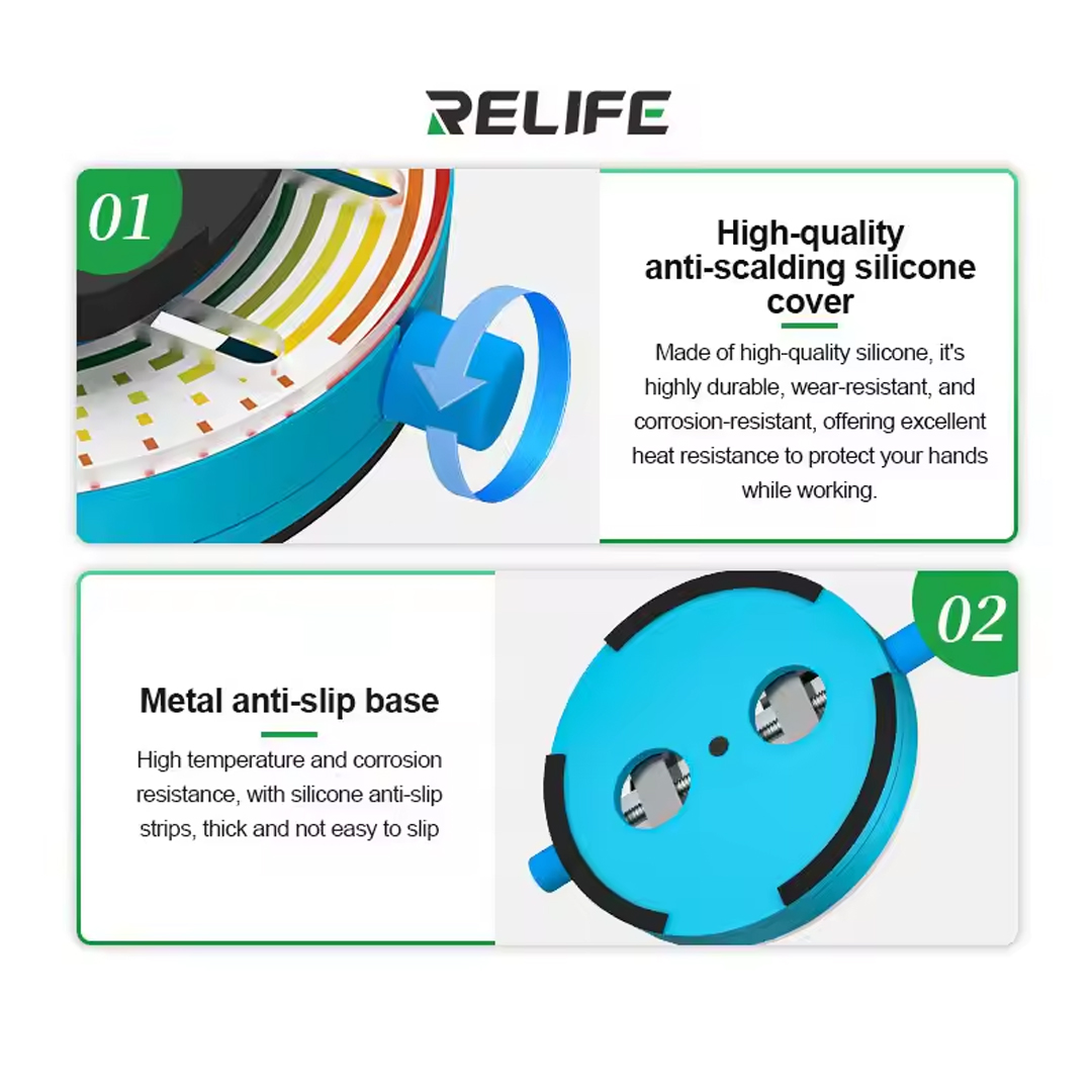 RELIFE RL-601Q PRO ROTATING TEMPERED GLASS FIXTURE