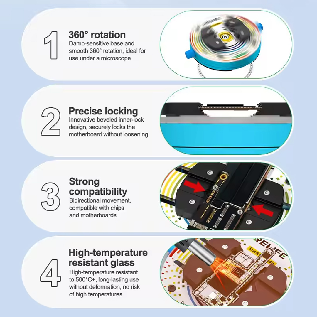 RELIFE RL-601Q PRO ROTATING TEMPERED GLASS FIXTURE