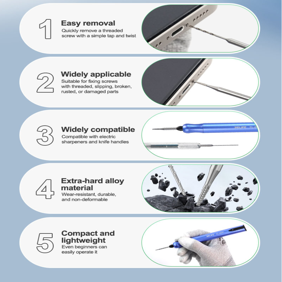 RELIFE TX1 Sliding thread screw drill bit set