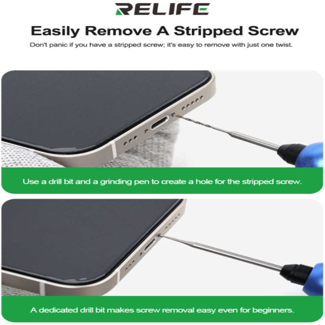 RELIFE TX1 Sliding thread screw drill bit set