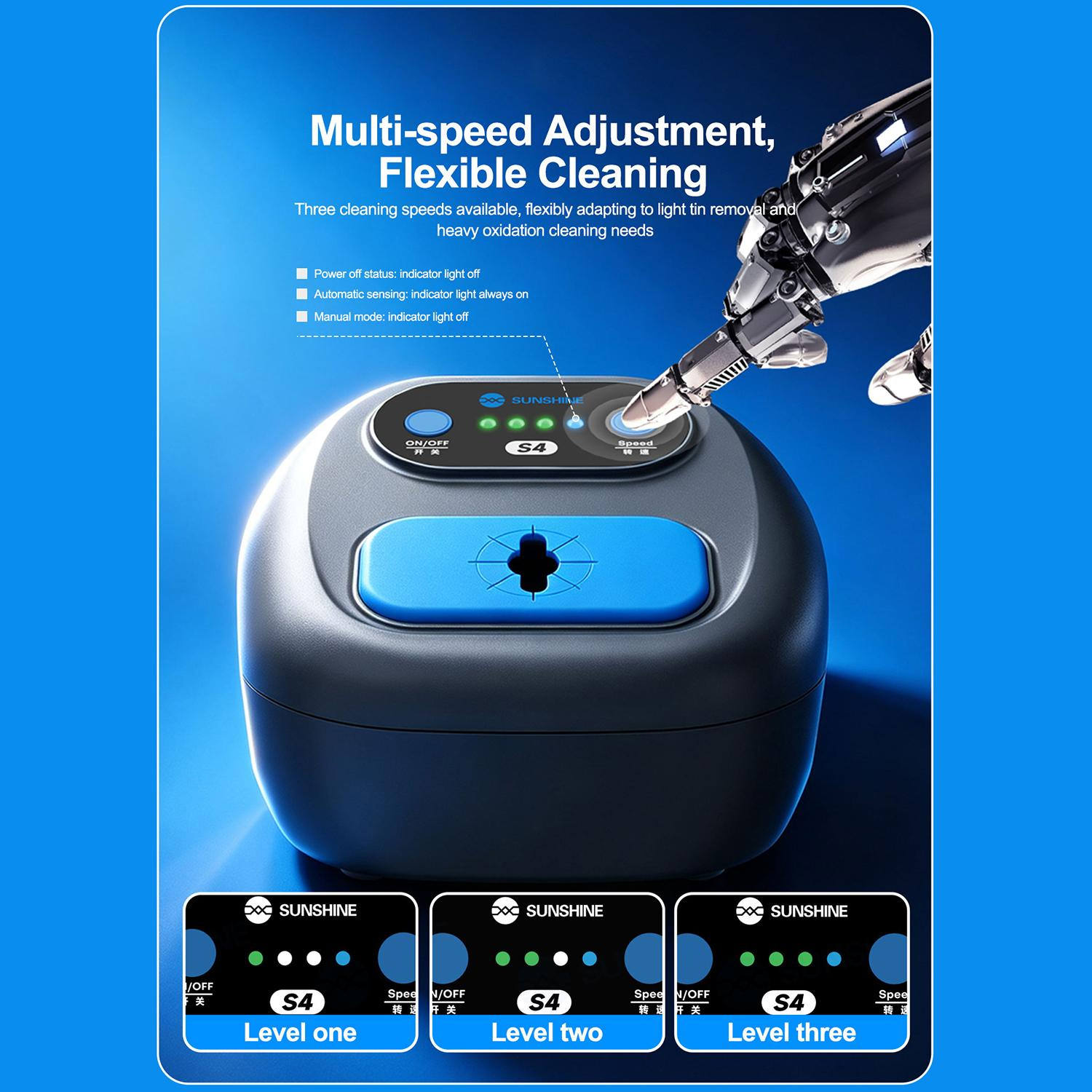 SUNSHINE S4 Automatic soldering iron tip cleaner