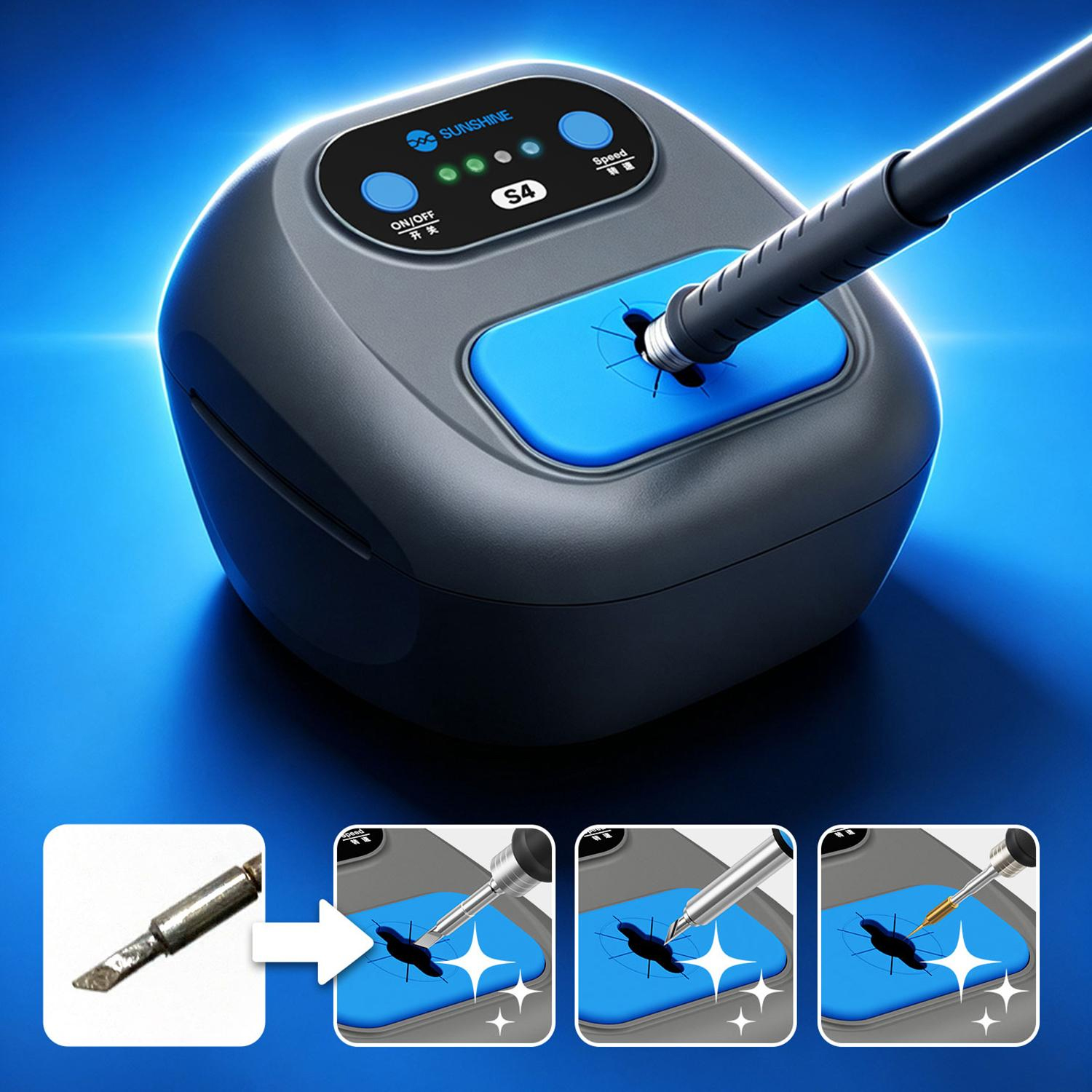 SUNSHINE S4 Automatic soldering iron tip cleaner