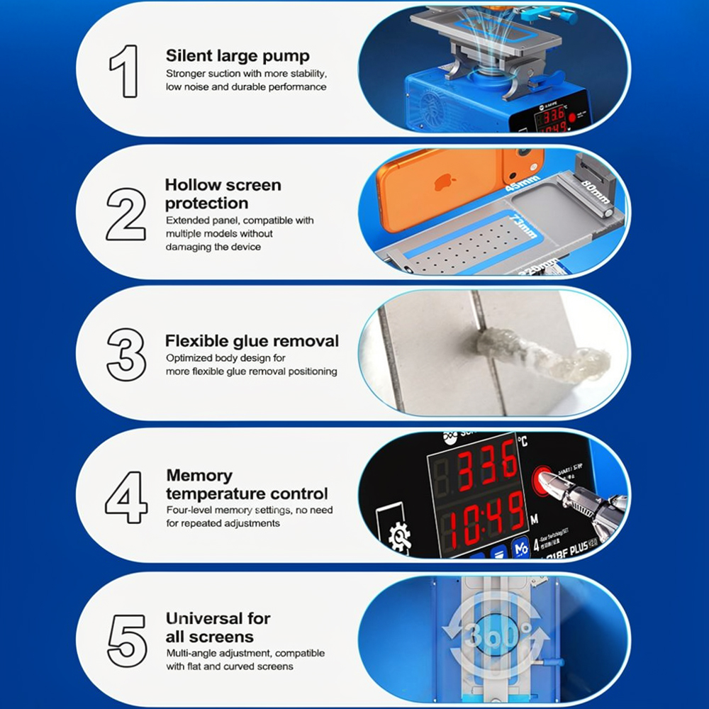 Sunshine S-918F Plus V2.0 360° Rotation Curved Screen Separator