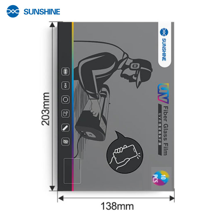 SUNSHINE SS-U300 (180*120MM) UV Imported Fiber Glass Protective HD Film -10 PCS