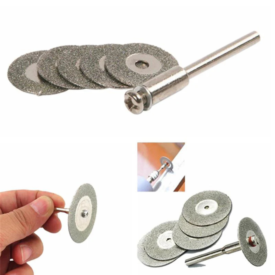 10pcs Diamond Cutting Blade 20mm With 2pcs 3mm Diameter  Fixed Rod 