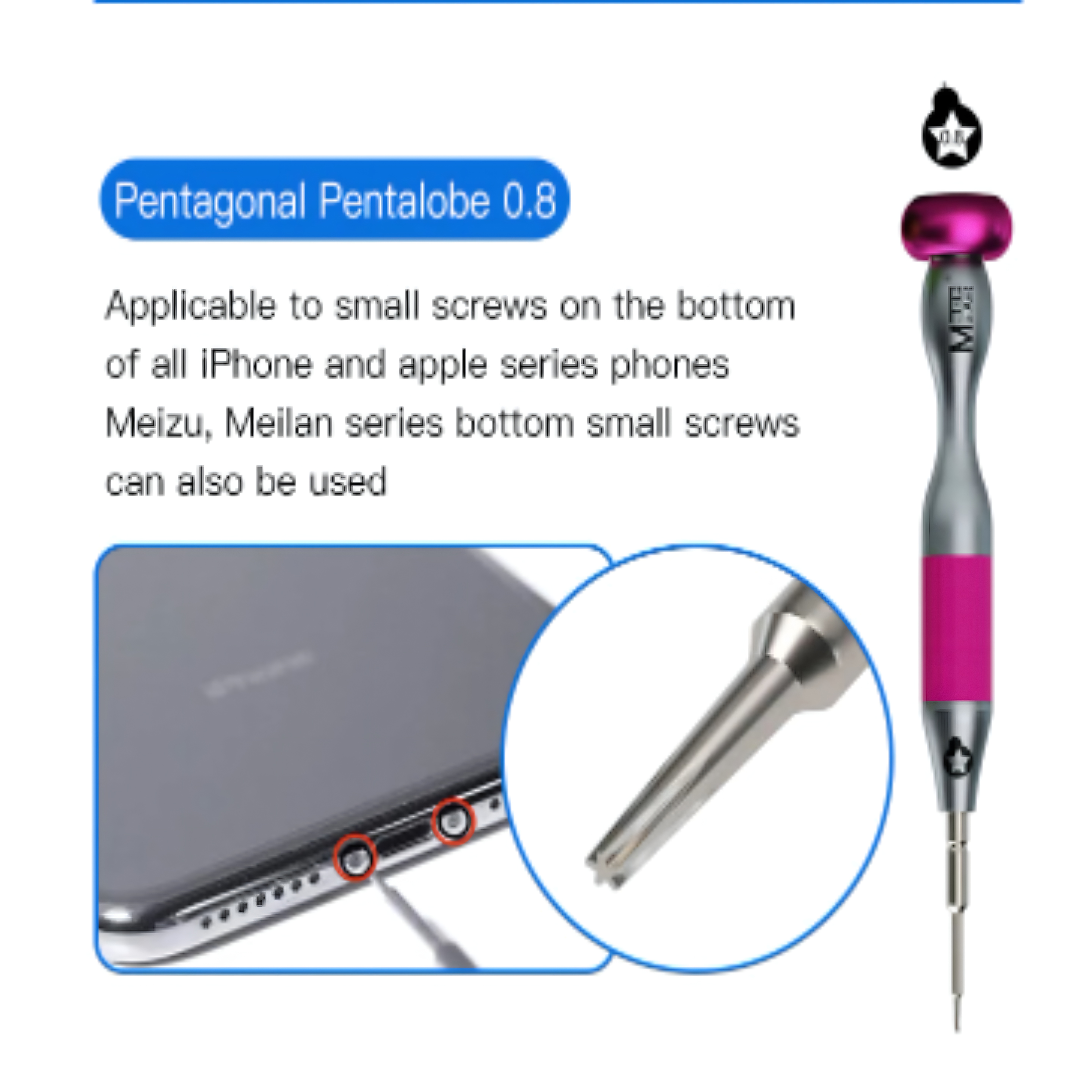 Maant My-903 Pentalobe 0.8 Gourd High-Precision Series Screwdriver