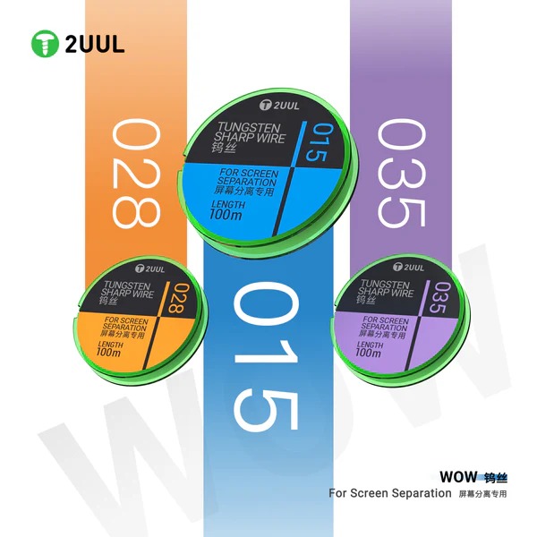 2UUL WS-015  0.015*100M Tungsten Sharp Wire for Screen Separation 5 pcs pack