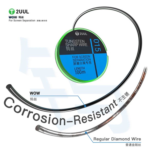 2UUL WS-015  0.015*100M Tungsten Sharp Wire for Screen Separation 5 pcs pack